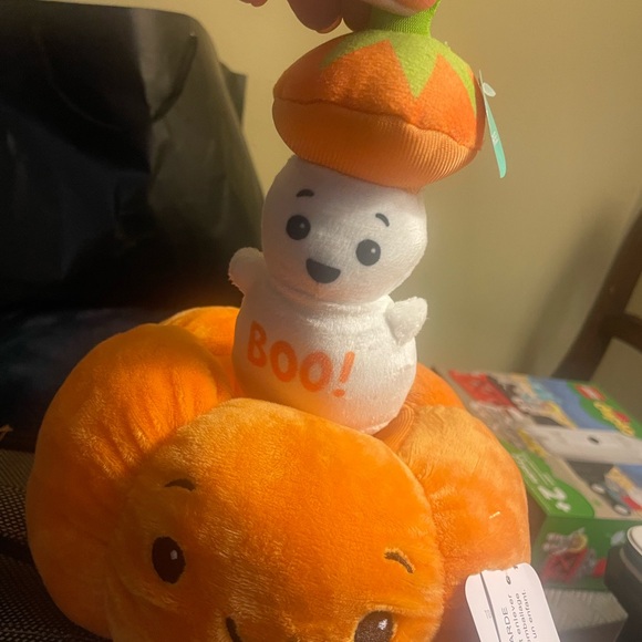 Orange Plush Pumpkin Toy - Picture 6 of 7